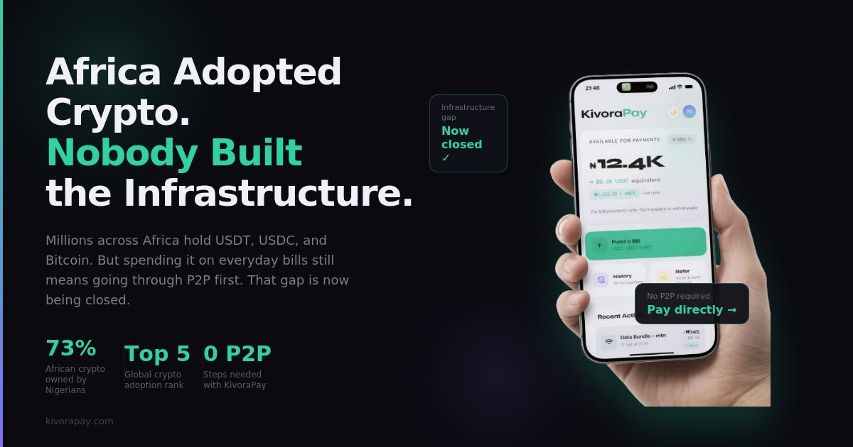 Africa Adopted Crypto. Nobody Built the Infrastructure to Spend It.